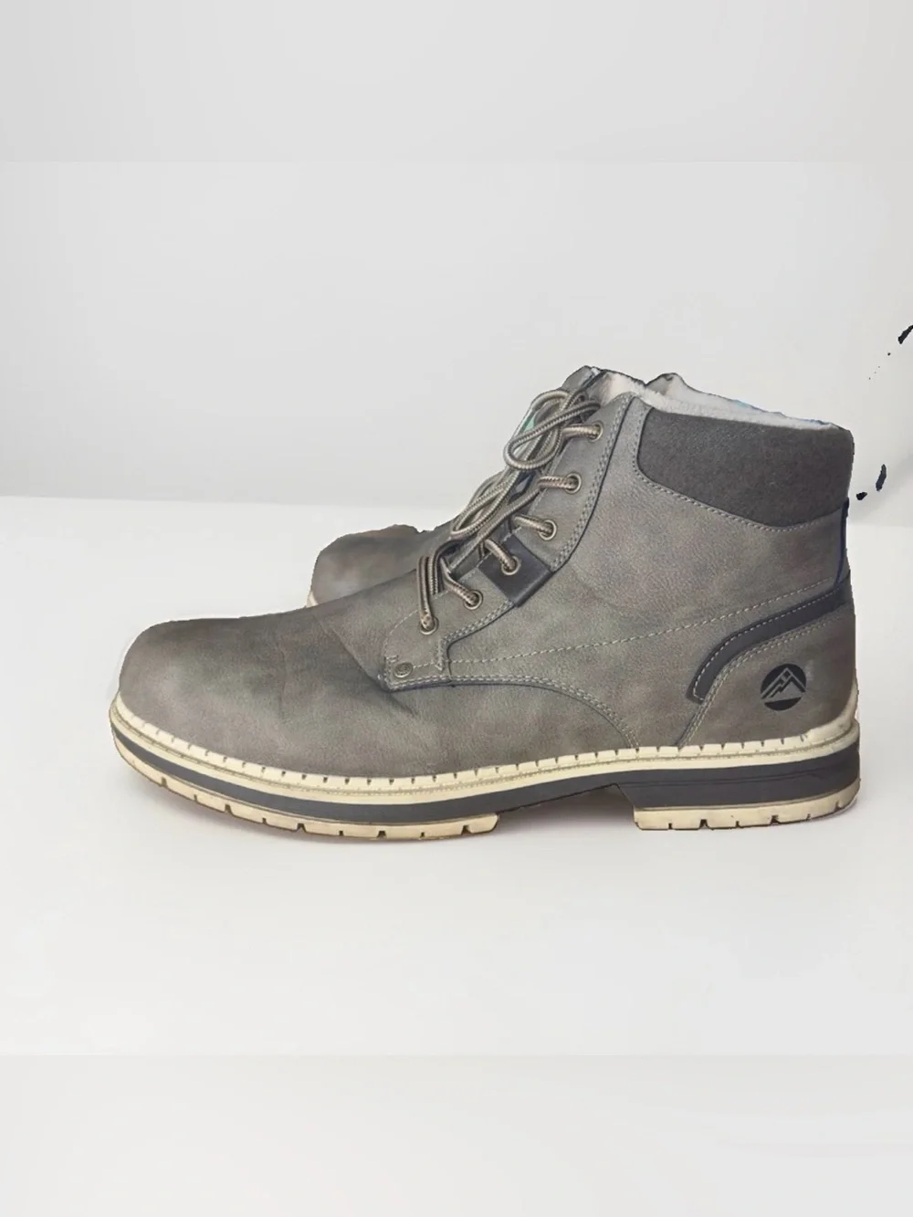 NEW Men's Gray Lace-Up Casual Boots